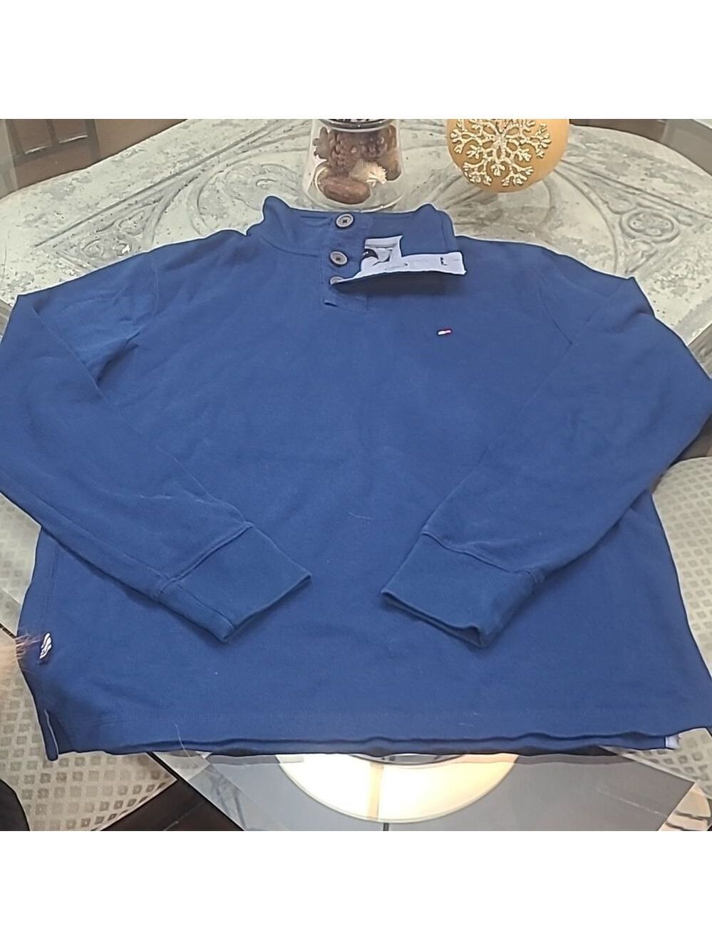 TOMMY Hilfiger men's Mock Neck Cotton New Sweater Medium